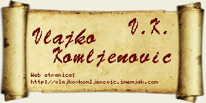 Vlajko Komljenović vizit kartica